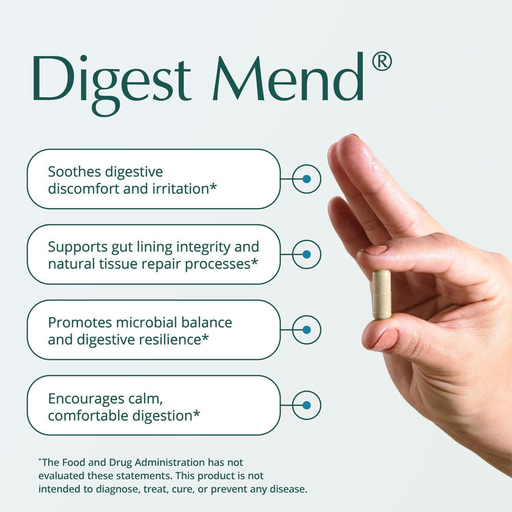 Digest Mend capsules ready for daily gut support