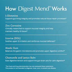 Digest Mend DGL licorice ingredient supports gentle gut comfort