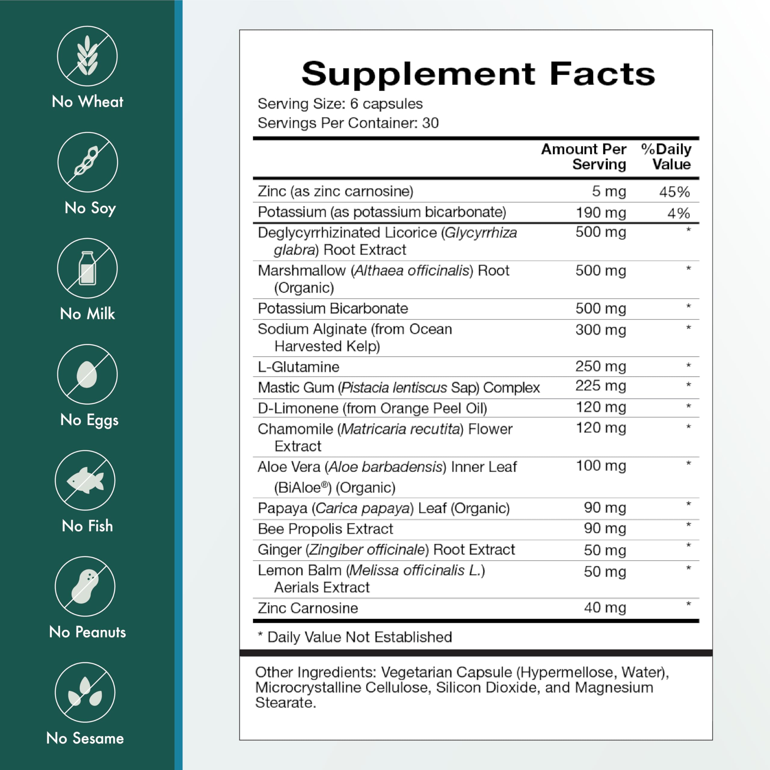 Digest Mend marshmallow root provides plant-based mucilage for gut comfort
