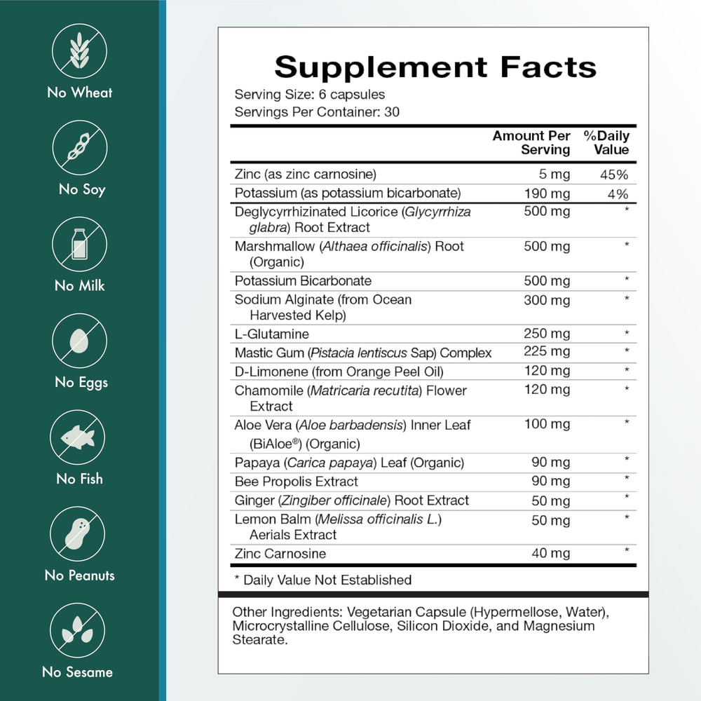Digest Mend marshmallow root provides plant-based mucilage for gut comfort
