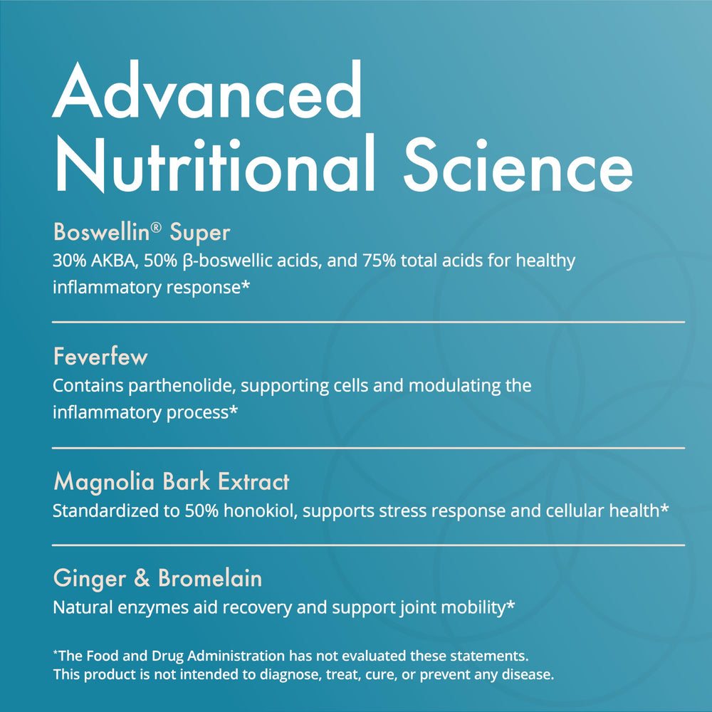 InflamAway label detail shows Boswellia extract and standardized AKBA focus