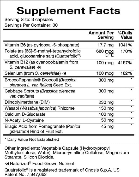 Natura Health Products Cell Guardian bottle back label highlighting ingredients and allergen-free claim.