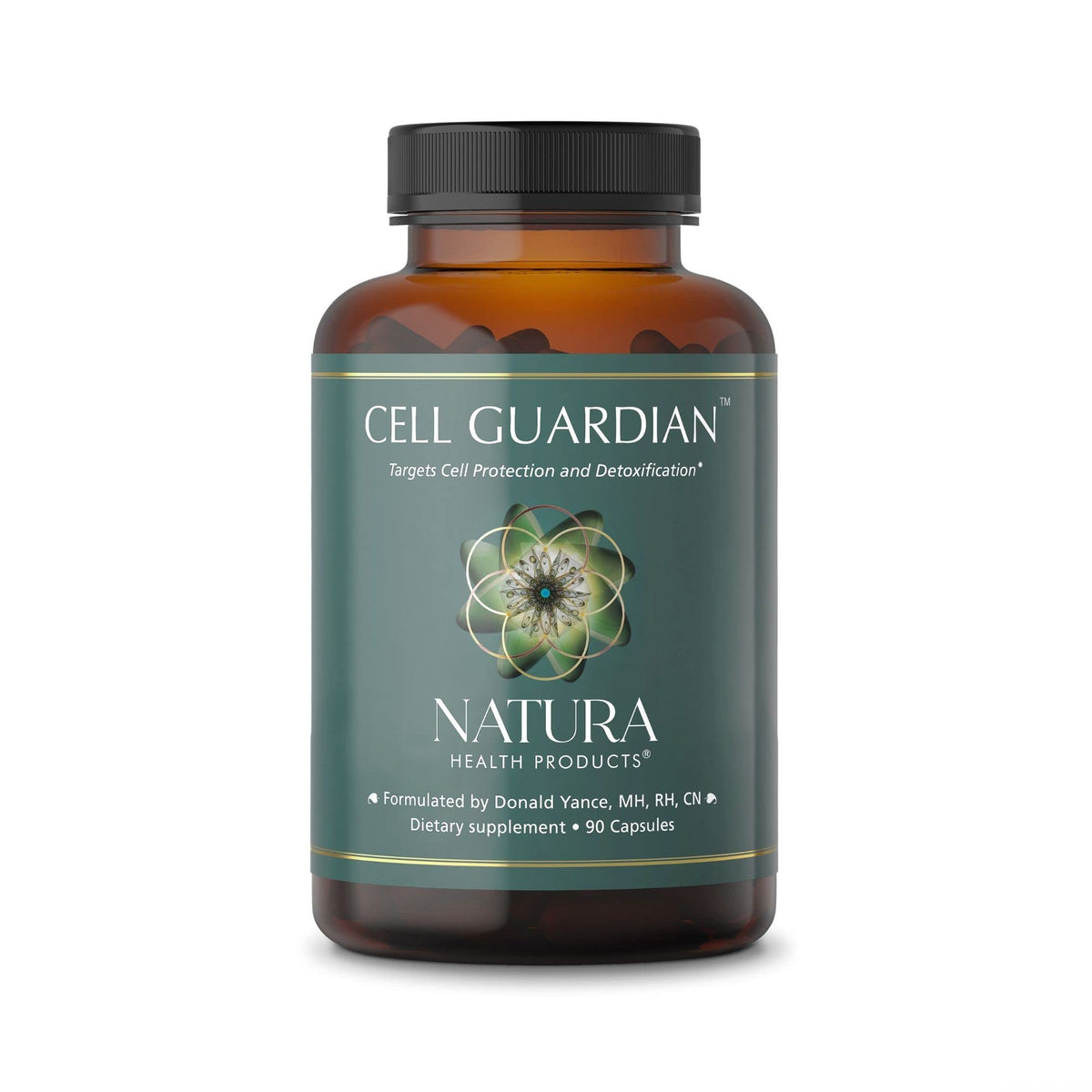 Natura Health Products Cell Guardian bottle front signaling detox-support and cell health potential.