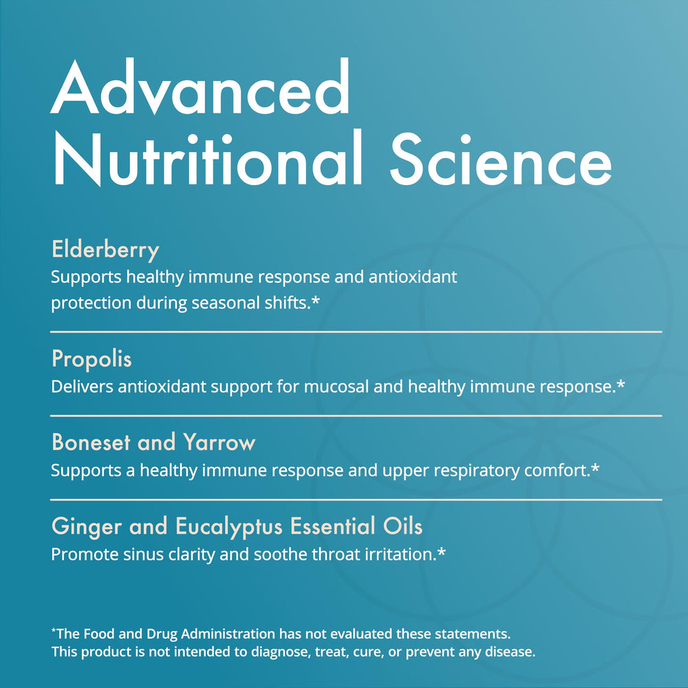 Close-up of Natura Health Products Flew Away label and ingredients.