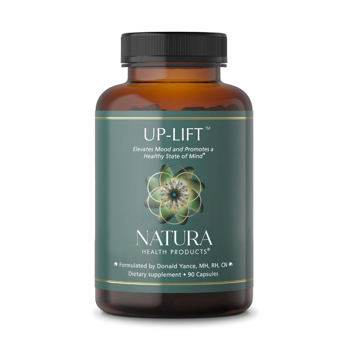 Natura Health Up-Lift bottle front view suggesting mood support potential