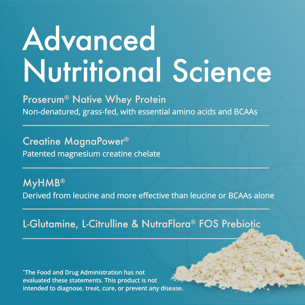 Natura Whey Pro Advantage scoop beside powder for daily protein