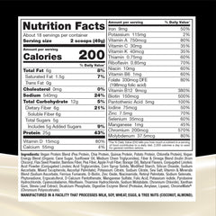 Naturade vanilla shake with plant protein blend ready to pour into a glass.