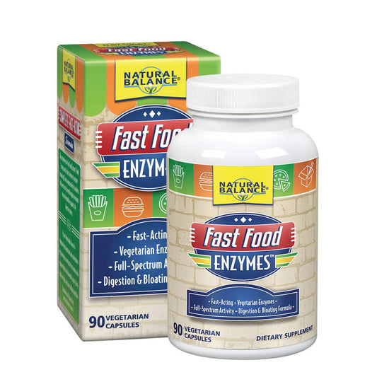 Natural Balance Fast Food Enzymes bottle front view for digestion support during meals