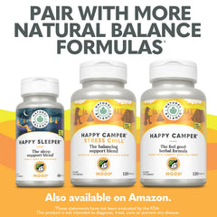 Natural Balance Happy Camper relaxation scene suggesting evening use.