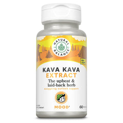 Natural Balance Kava Kava root extract bottle supports relaxation and calm moments.