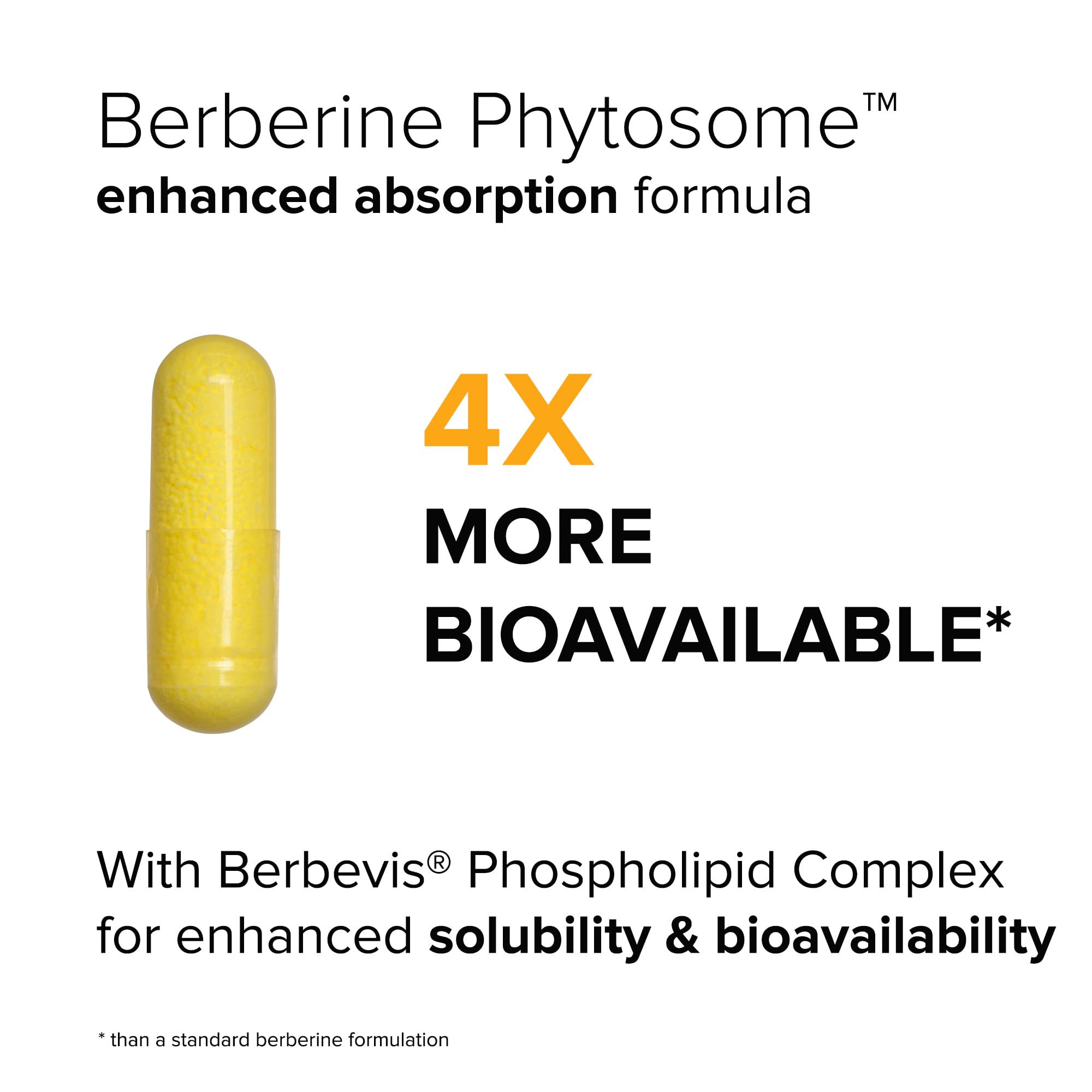 Natural BioScience Berberine capsules show 550 mg dose for daily use