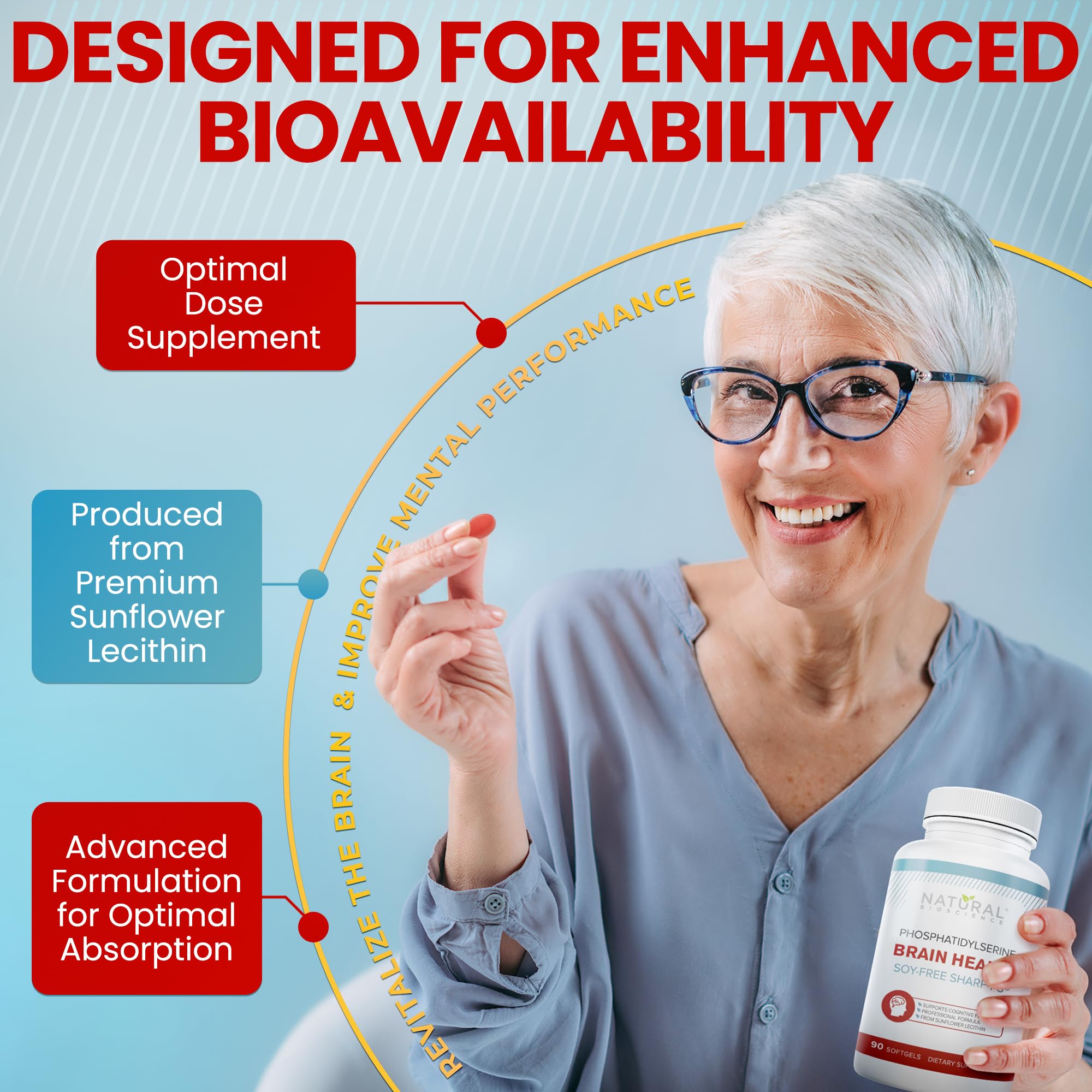 Sunflower lecithin ingredient pack image, emphasizing plant-based absorption