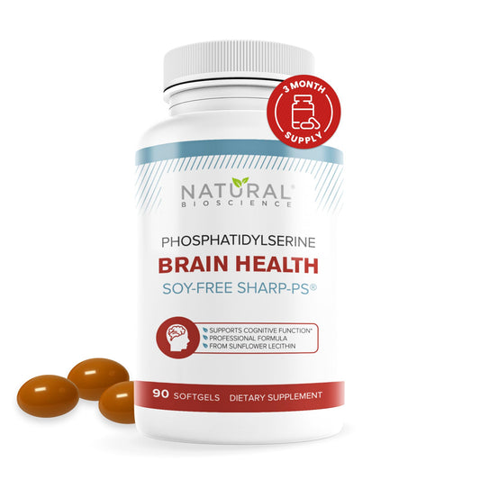 Natural BioScience PS100 softgels in bottle support memory and learning