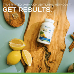 Natural Cure Labs Level Off non-GMO badge reinforces product integrity.