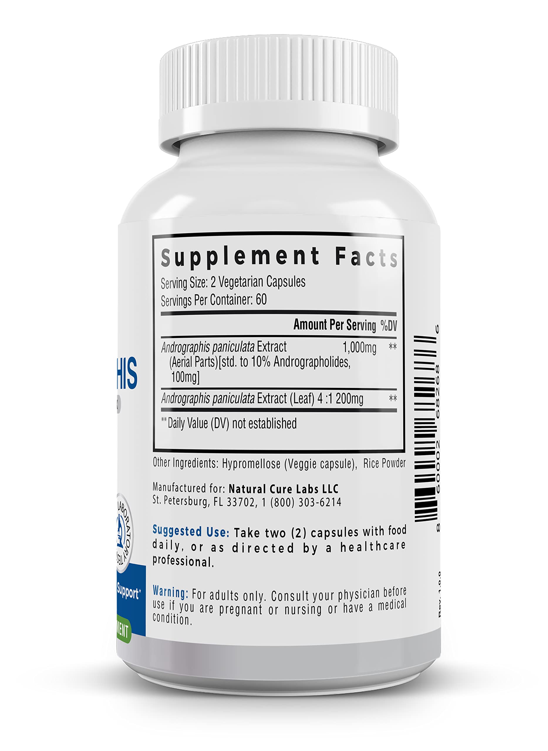 Natural Cure Labs premium herbal supplement on kitchen counter ready for daily use