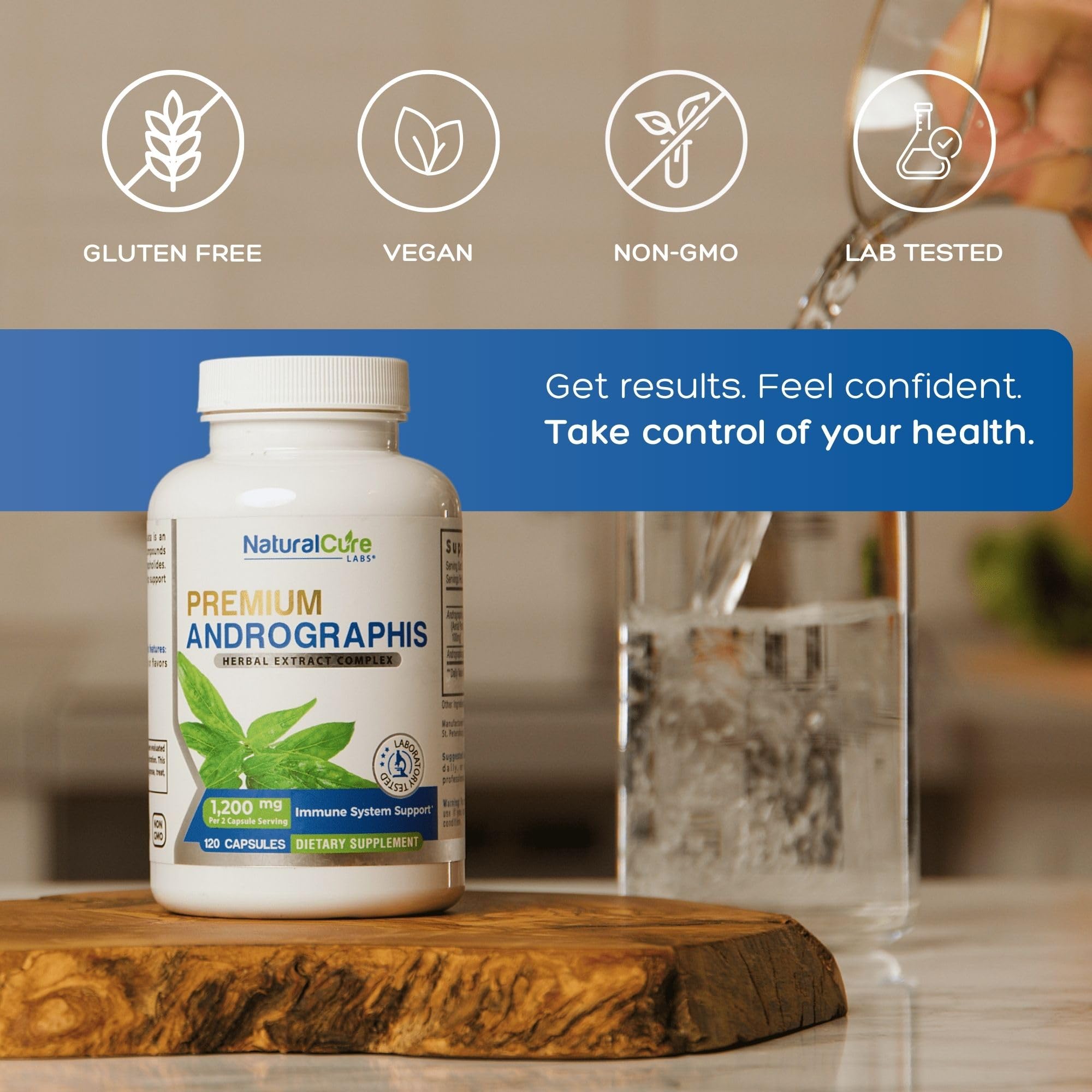 Natural Cure Labs standardized andrographolides highlight potency in each capsule