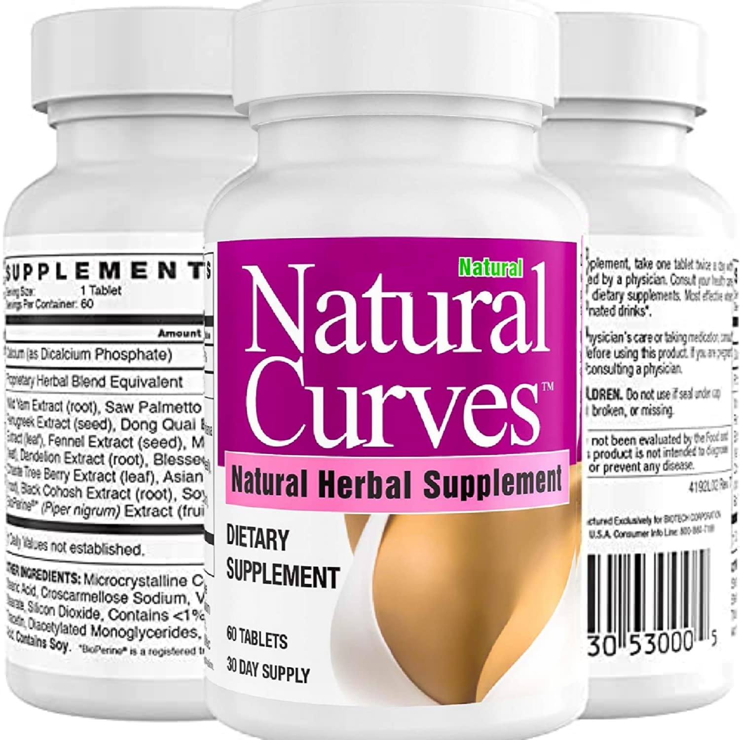 Natural Curves shelf display implying easy access to a natural wellness supplement