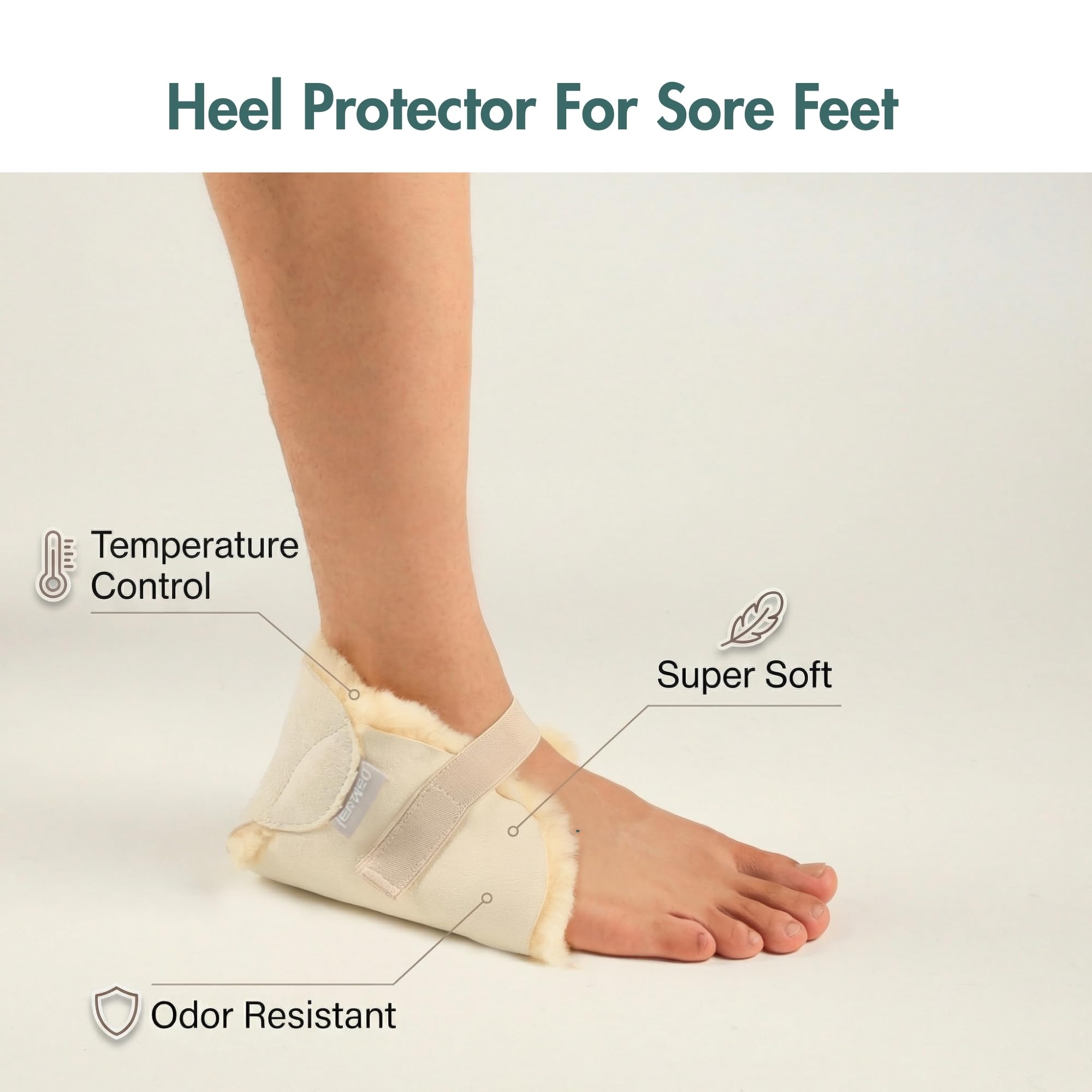 Natural Design dense-pile sheepskin provides even support for pressure relief.