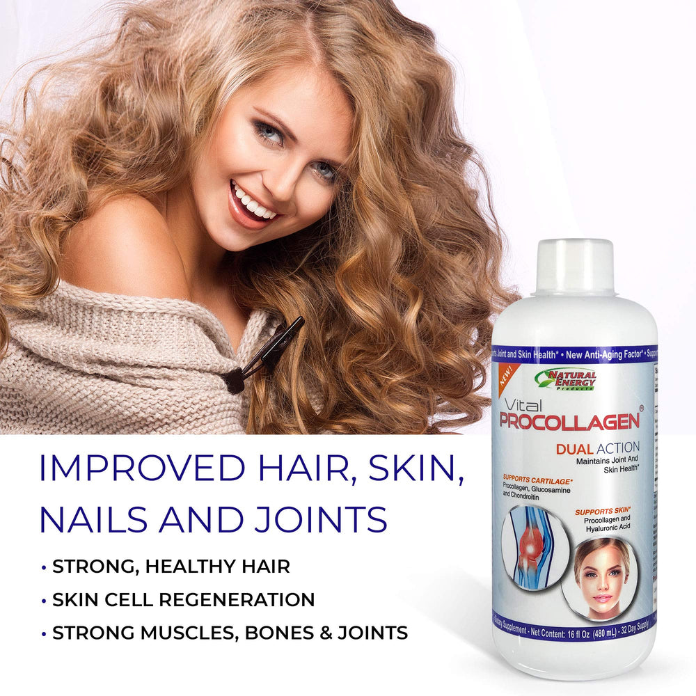Natural Energy Vital Procollagen dissolving in tea for fast absorption.