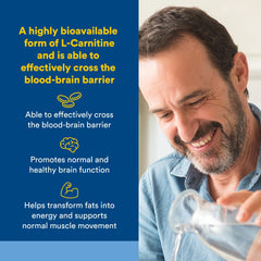 Natural Factors Acetyl L-Carnitine 500 mg capsules ready for daily brain support.