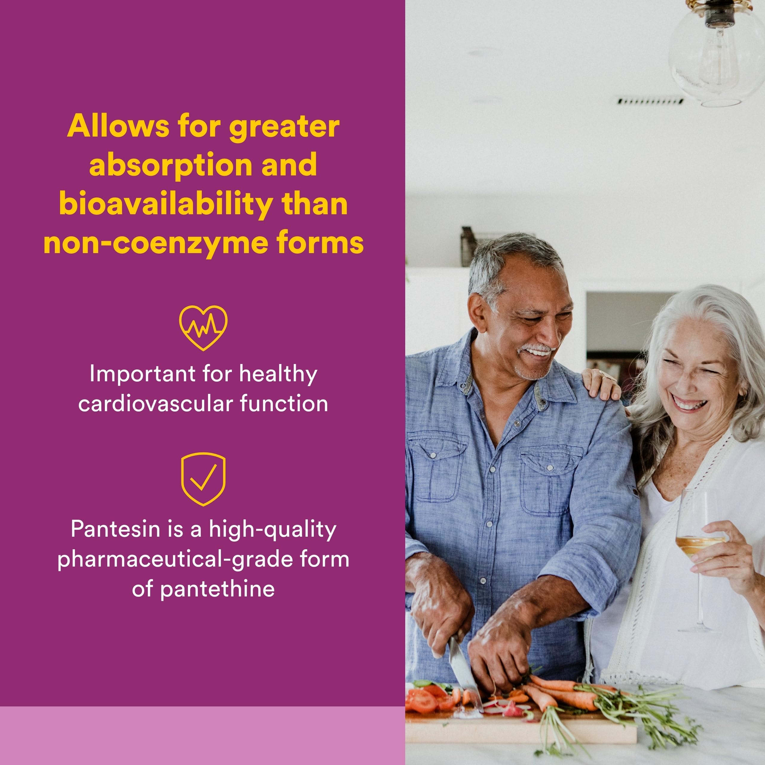 Natural Factors Pantethine softgels label highlights gluten-free and non-GMO status