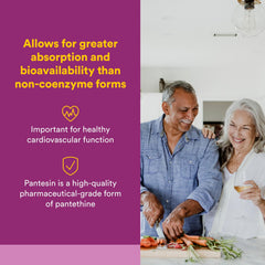 Natural Factors Pantethine softgels label highlights gluten-free and non-GMO status
