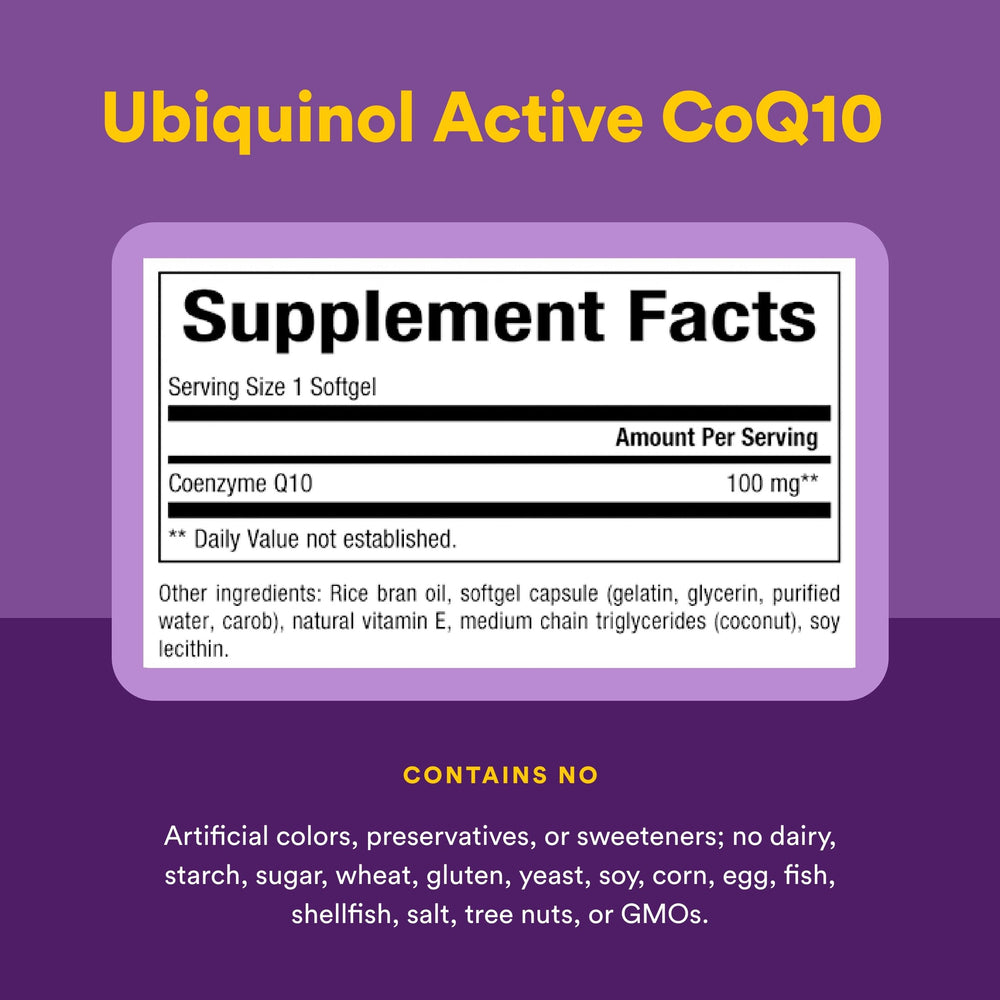 Natural Factors CoQ10 rice bran oil blend for improved bioavailability