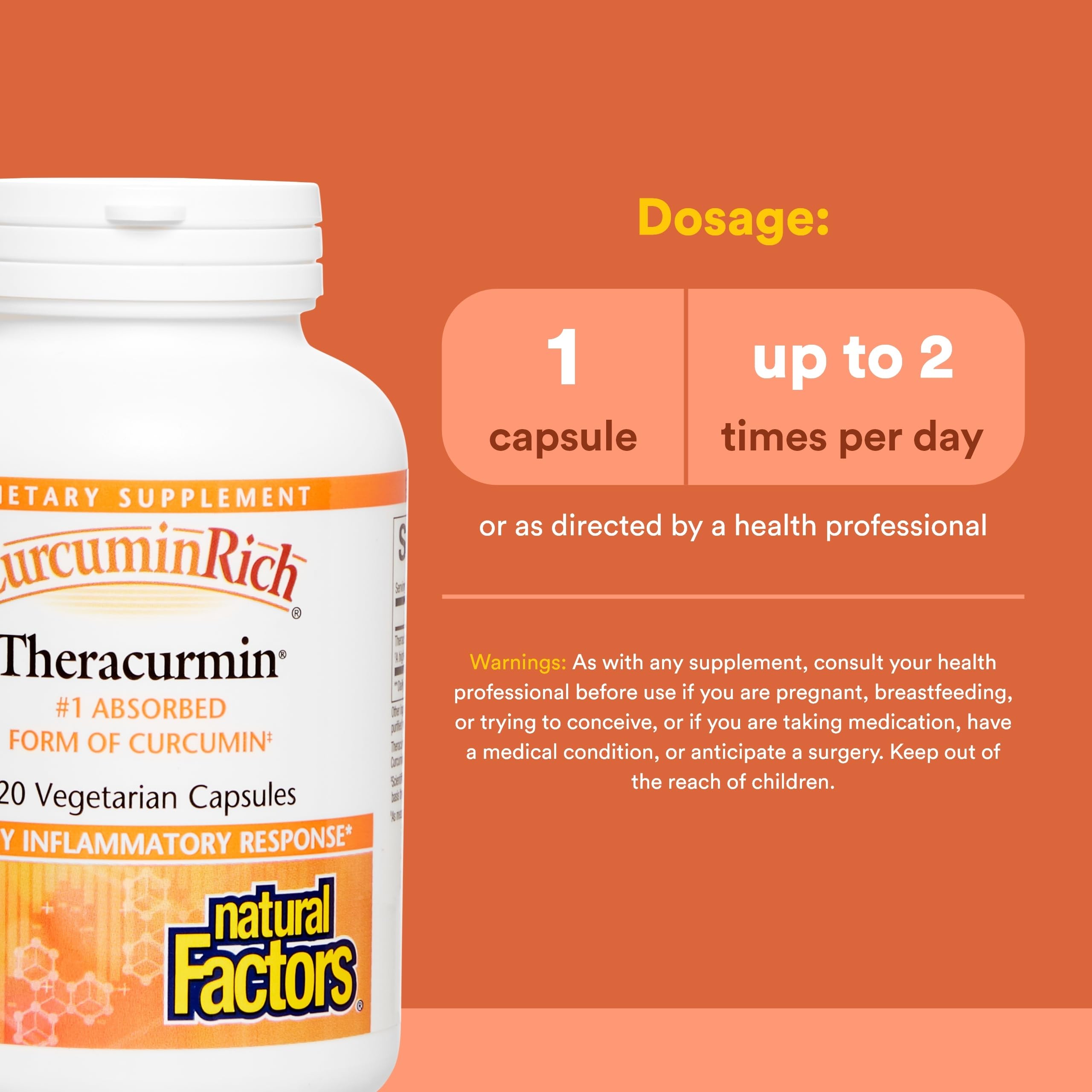 Natural Factors CurcuminRich Theracurmin advanced absorption technology on label