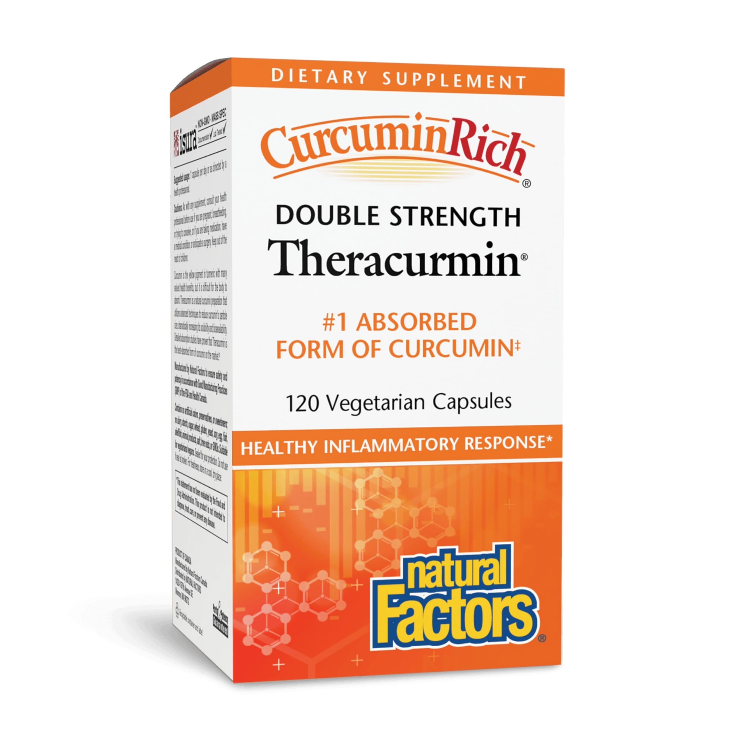 Natural Factors CurcuminRich Theracurmin bottle front highlighting antioxidant support for joints