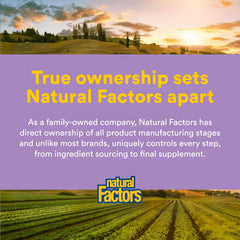 Natural Factors bottle on shelf representing convenient daily dosing routine.