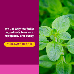 Natural Factors Oil of Oregano bottle with water to mix.