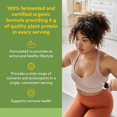 Closeup of Organic Fermented Greens leaves and ingredients by Natural Factors