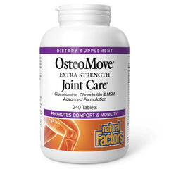 Natural Factors OsteoMove bottle front shows extra strength joint support for daily mobility.
