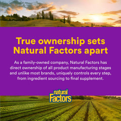 Natural Factors OsteoMove third-party testing seal indicates GMO and contaminant screening.