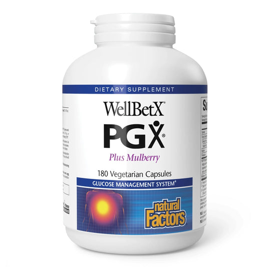 Natural Factors PGX Ultra Matrix bottle being poured to support appetite control.