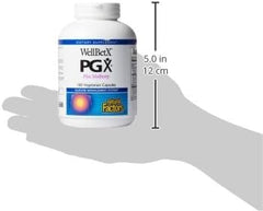Natural Factors PGX Ultra Matrix packaging side view conveys premium wellness packaging.