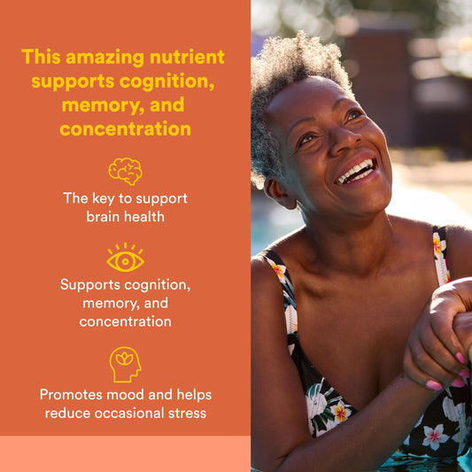 Natural Factors phosphatidylserine softgels label highlights gluten- and soy-free formula