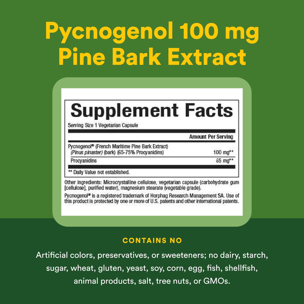 Natural Factors Pycnogenol capsules close-up for daily wellness