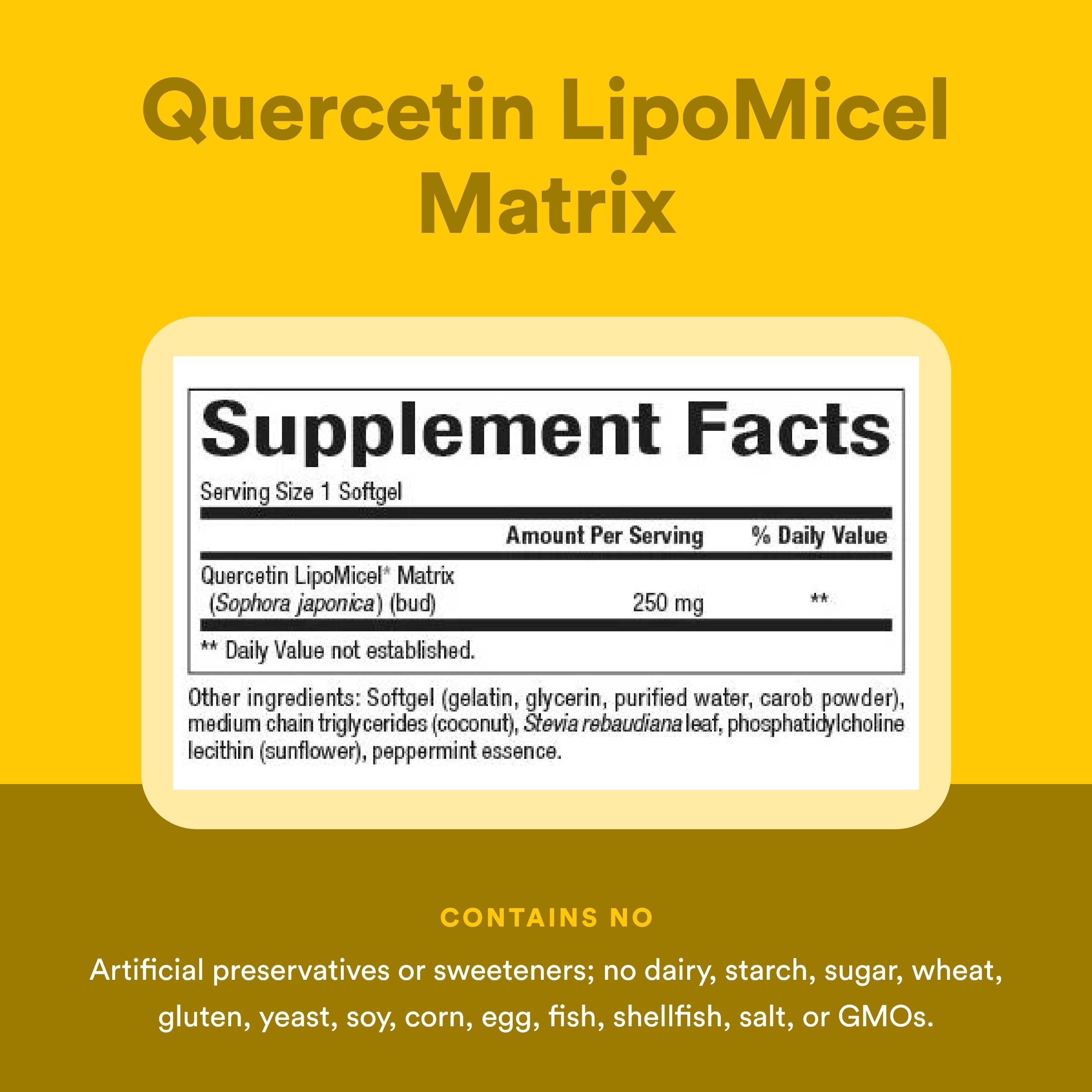 Natural Factors Quercetin Lipomicel daily softgels for routine use