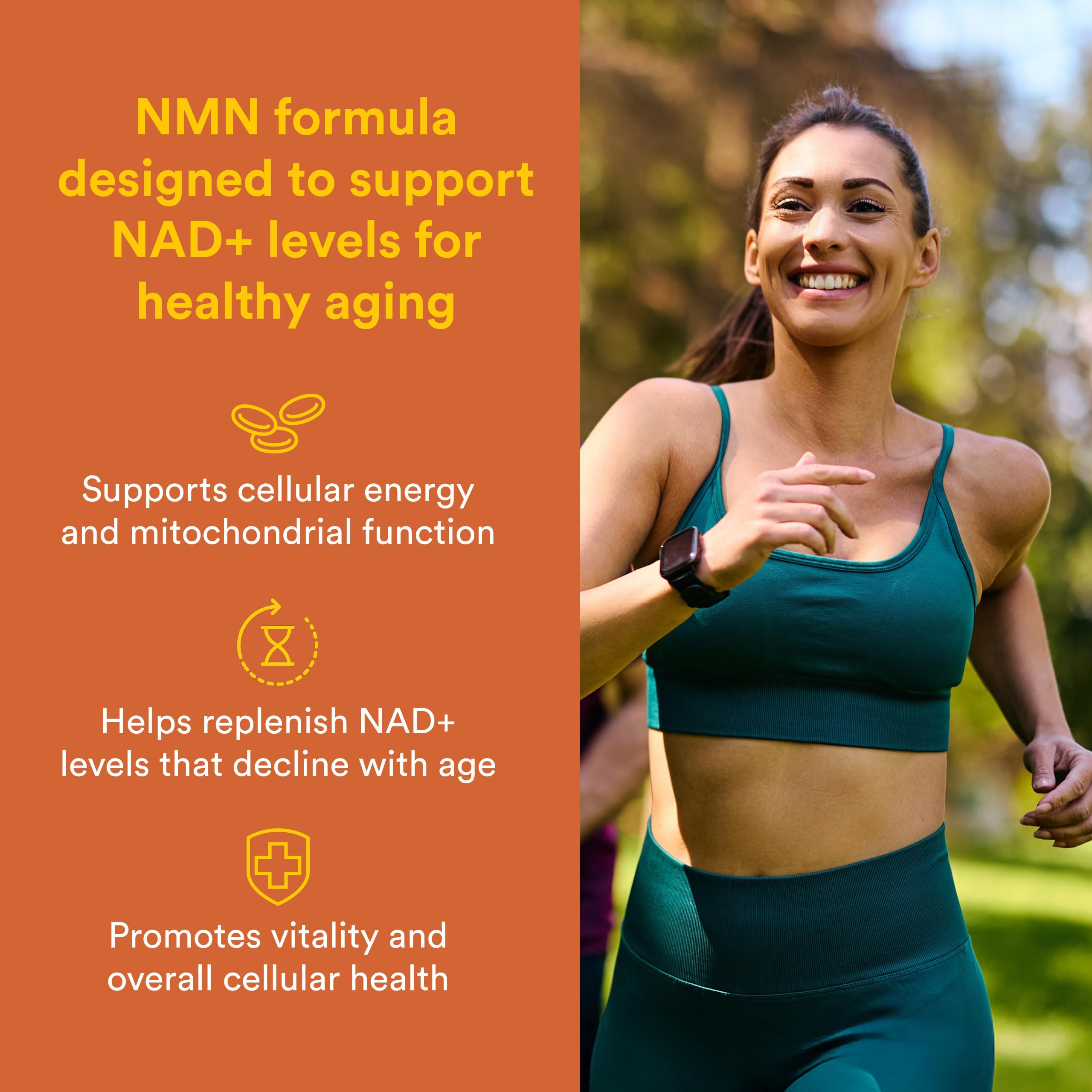 Natural Factors Regenerlife NMN NAD+ Boost capsules for convenient daily energy support.