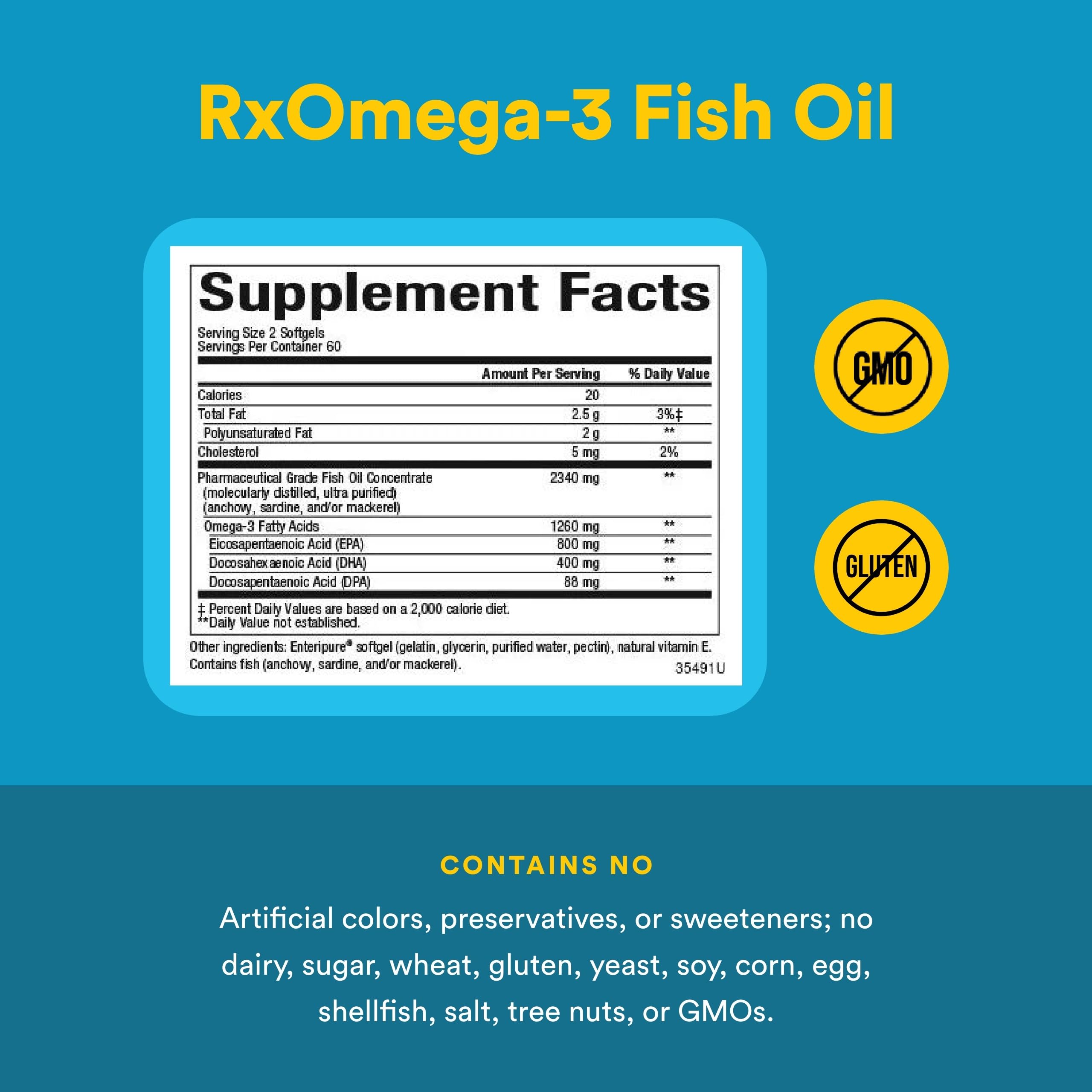 Natural Factors RxOmega-3 bottle on desk with 240-count packaging for daily use
