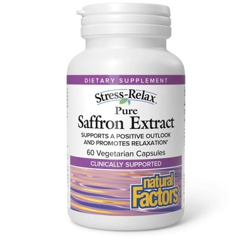 Natural Factors Stress-Relax Affron saffron bottle supports daily mood balance.