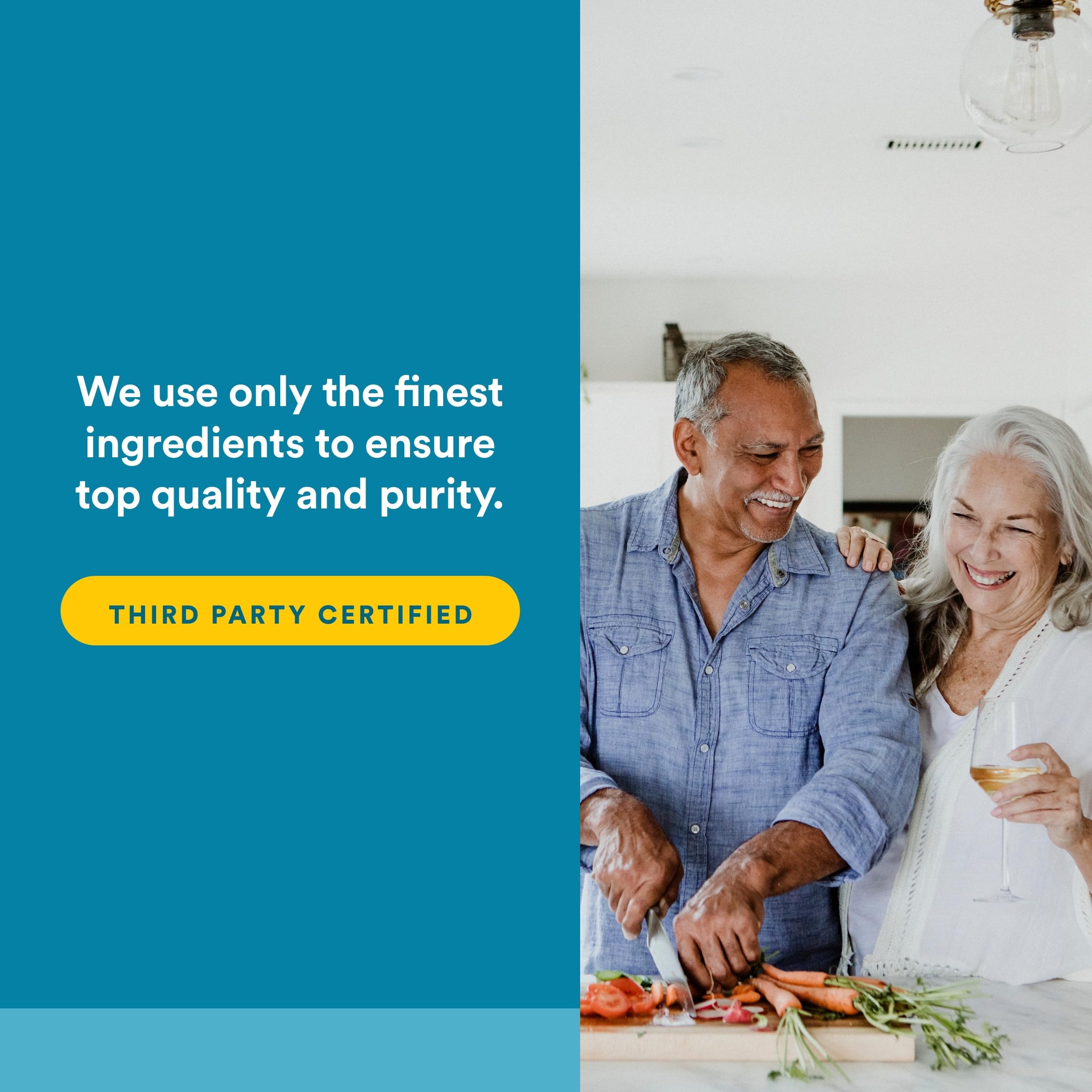 Natural Factors Ultimate Probiotic 12/12 third-party tested seal indicating purity and potency.
