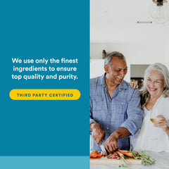Natural Factors Ultimate Probiotic 12/12 third-party tested seal indicating purity and potency.