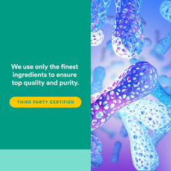 Natural Factors Ultimate Probiotic 24/12 back label notes third-party testing and purity.