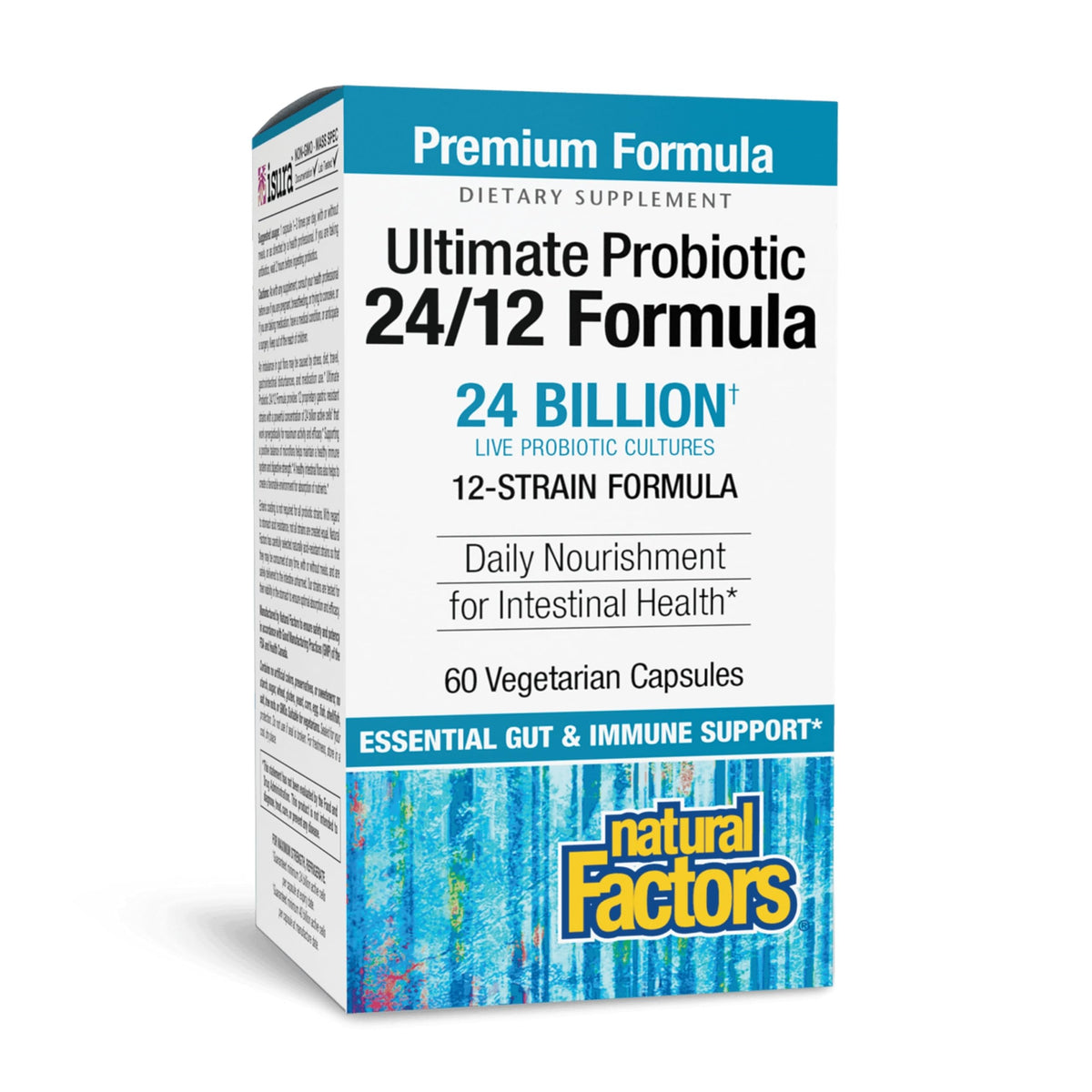 Natural Factors Ultimate Probiotic 24/12 bottle front view for daily gut health support.