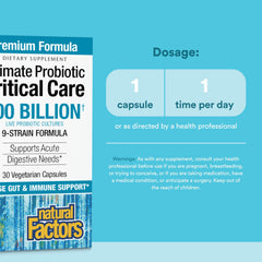 Natural Factors Ultimate Probiotic capsules ready for daily use