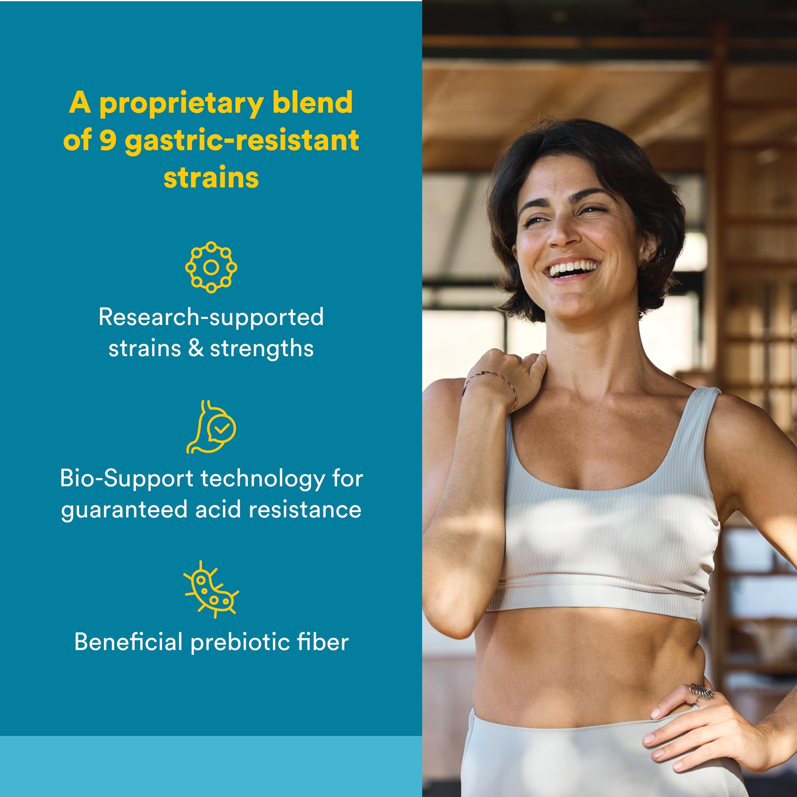 Natural Factors Ultimate Probiotic Critical Care bottle back with directions for gut balance and immune support