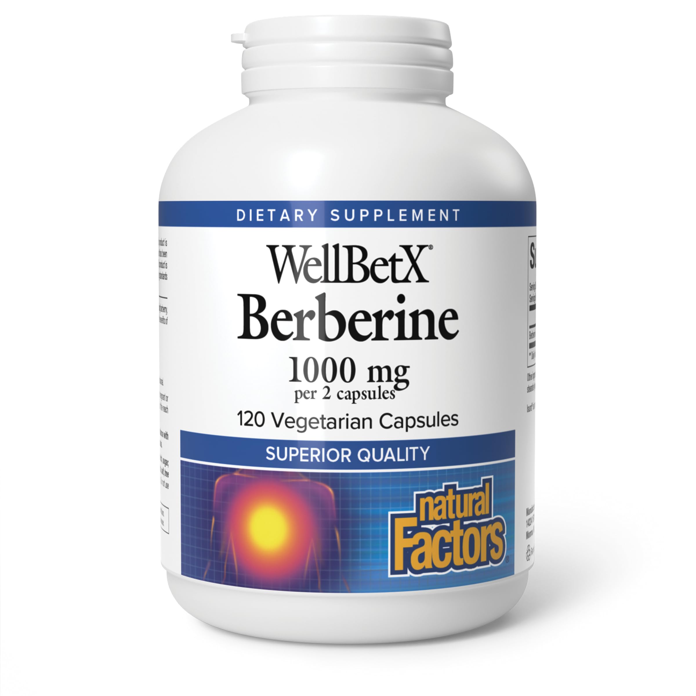Natural Factors WellBetX berberine bottle for daily heart health support
