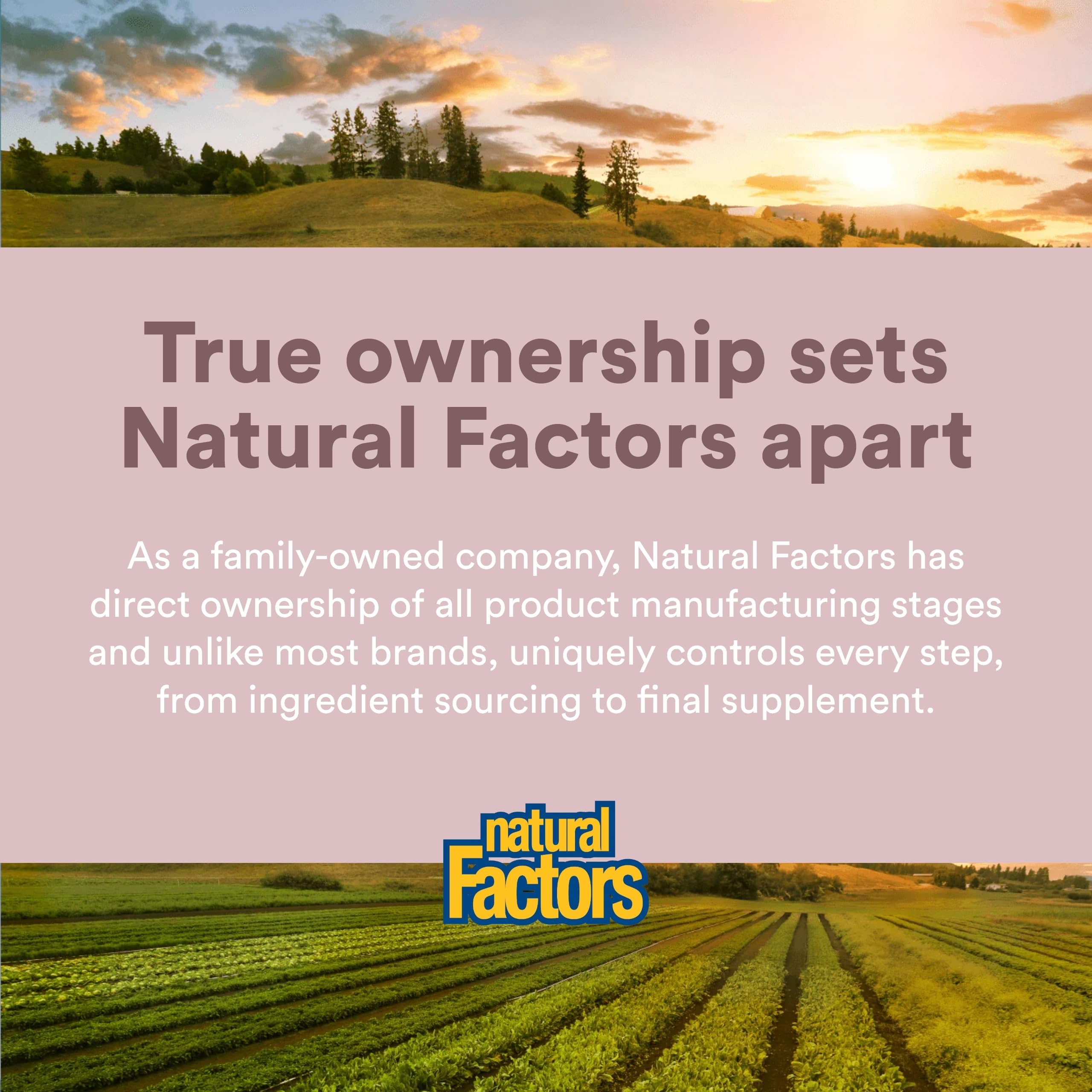 Natural Factors Whey Factors microfiltered purity seal communicates product integrity and potency.